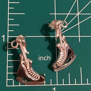 Sterling earrings Winter Themed Ice Skates NEW